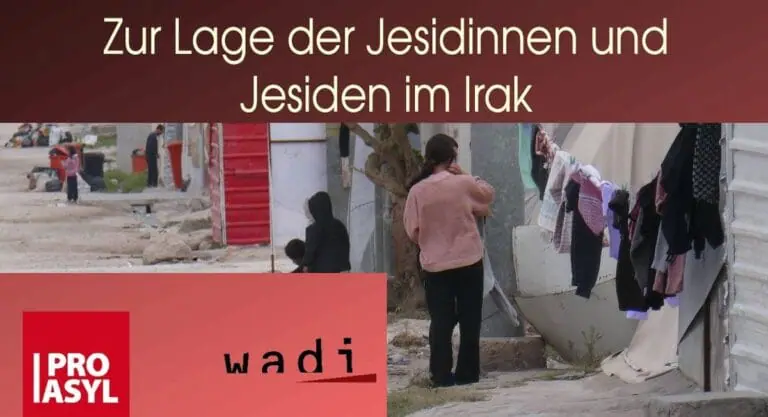 В марте организации Pro Asyl и Wadi опубликовали экспертное заключение о текущем положении езидов в Ираке
